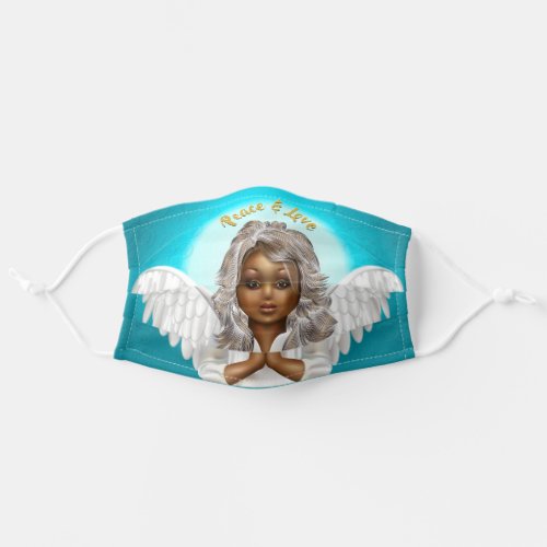 African American Praying Angel Adult Cloth Face Mask
