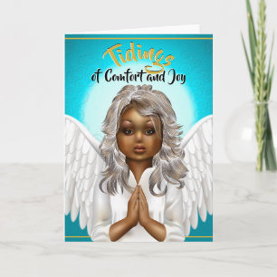 African American Praying Angel Card