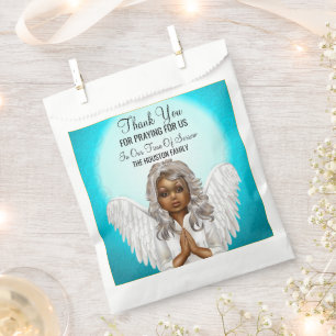 African American Praying Angel Favor Bag