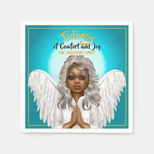 African American Praying Angel Napkins