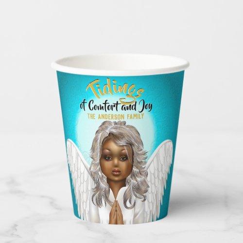 African American Praying Angel Paper Cups