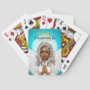 African American Praying Angel Poker Cards