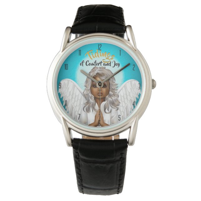 African American Praying Angel Watch (Front)