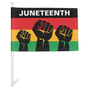 African American pride Black freedom Juneteenth Car Flag