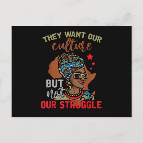 African American Pride Black Heritage Black Histor Announcement Postcard