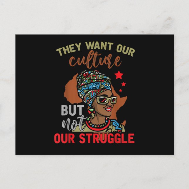 African American Pride Black Heritage Black Histor Announcement Postcard (Front)