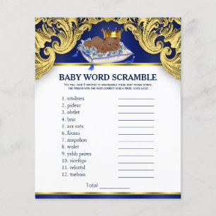 African American Prince Baby Shower Games