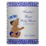 African American Prince Blue Silver Gift Guest Notebook at Zazzle