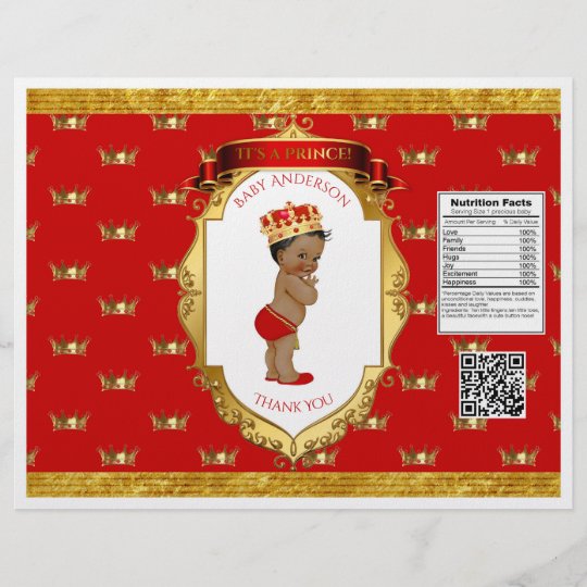 African American Prince Red Gold Chip Bag Wrapper | nrd.kbic-nsn.gov