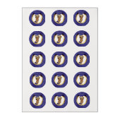 African American Prince Royal Blue Gold Edible Frosting Rounds (Sheet)