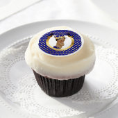 African American Prince Royal Blue Gold Edible Frosting Rounds (Cupcake)