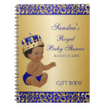 African American Prince Royal Blue Gold Gift Guest Notebook at Zazzle