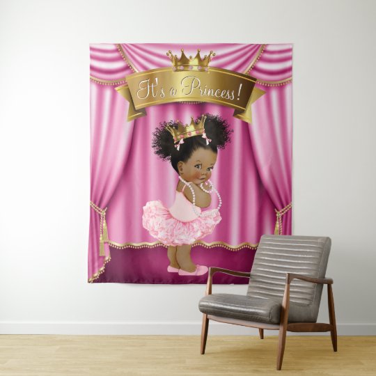 African American Princess Baby Shower Backdrop Zazzle Com African American Princess Baby Shower Backdrop Zazzle Com
