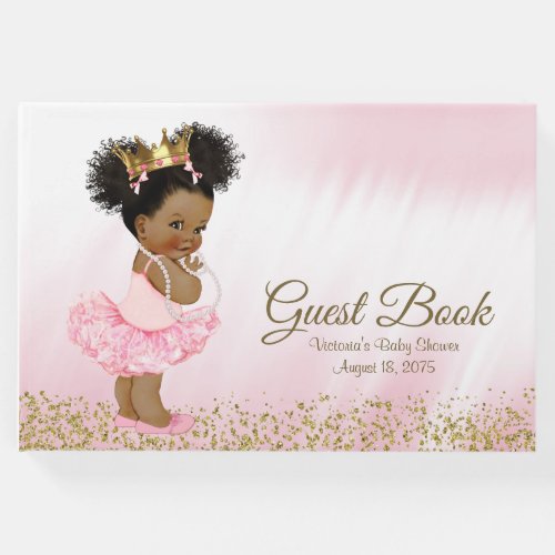 African American Princess Baby Shower Guest Book