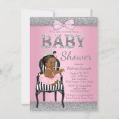African American Princess Baby Shower Invitation (Front)