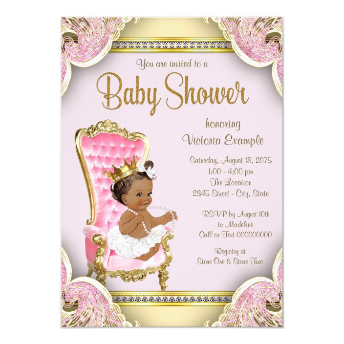 zazzle princess baby shower invitations