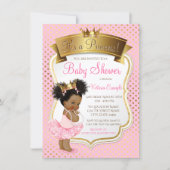 African American Princess Baby Shower Invitations (Front)
