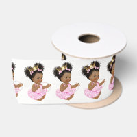 African American Princess Baby Shower Ribbon