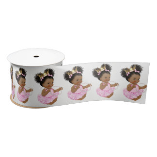 African American Princess Baby Shower Ribbon