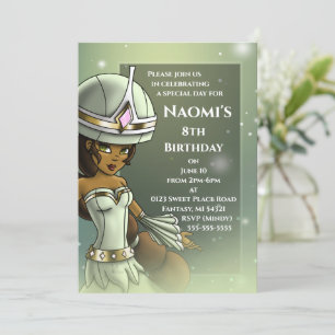African American Princess Birthday Party Invitation