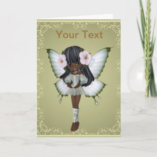 African American Princess Butterfly Greeting Card