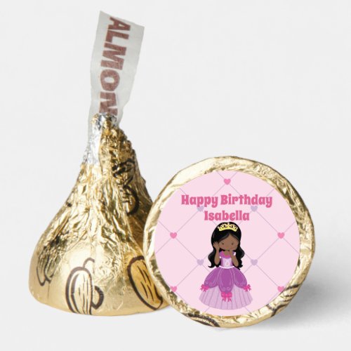 African American Princess Cute Pink Birthday Party Hersheys Kisses