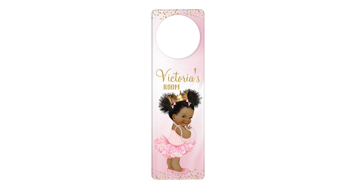 African American Princess Door Hanger Zazzle Com