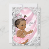African American Princess Ethnic Girl Baby Shower Invitation (Front)