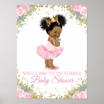 African American Princess Girl Baby Shower Signs at Zazzle