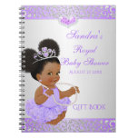 African American Princess Lilac Silver Gift Guest Notebook at Zazzle