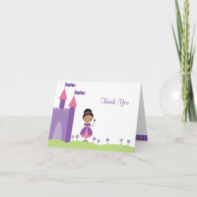 African American Princess Note Card (Front)