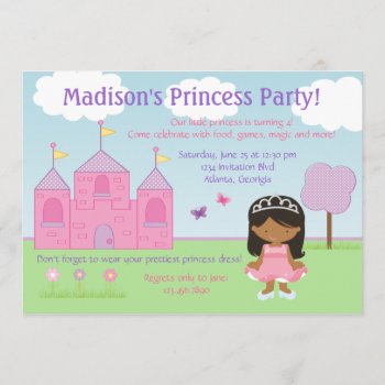 African American Princess Party Invitation by InvitationBlvd at Zazzle