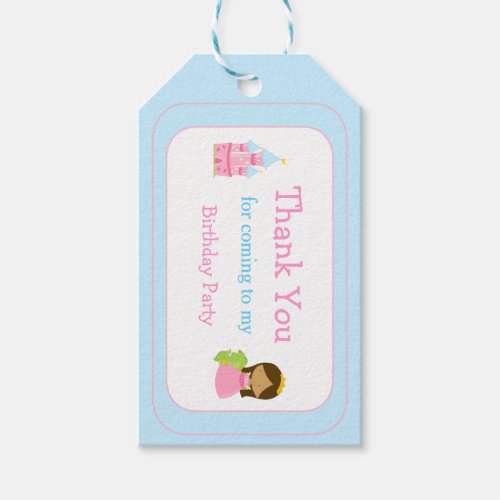 African American Princess Thank You Gift Tag