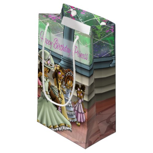 African American Princesses Birthday Small Gift Bag