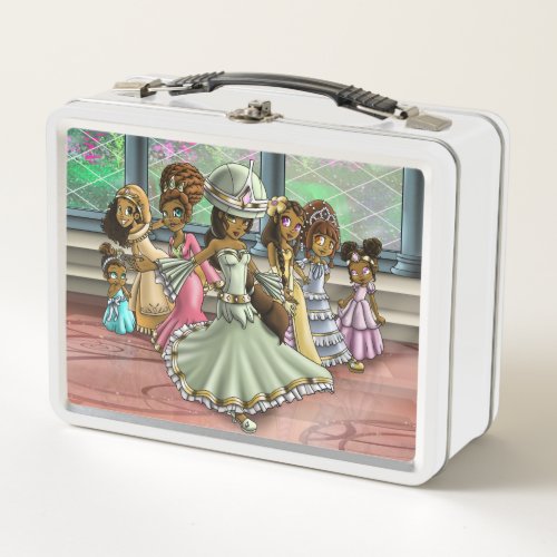 African American Princesses Metal Lunch Box