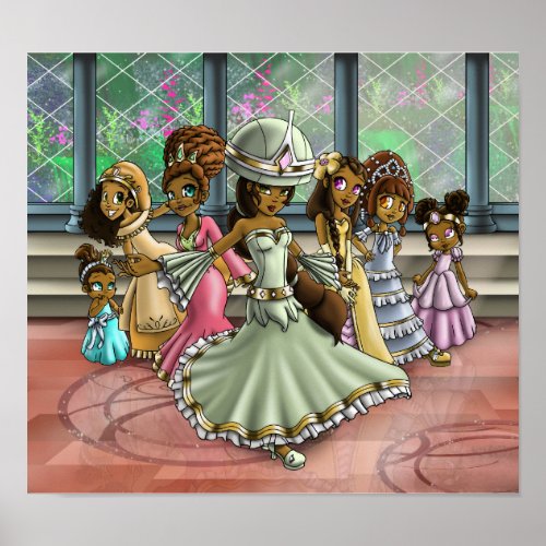 African American Princesses Poster