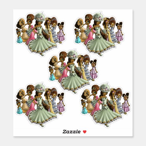 African American Princesses Sticker