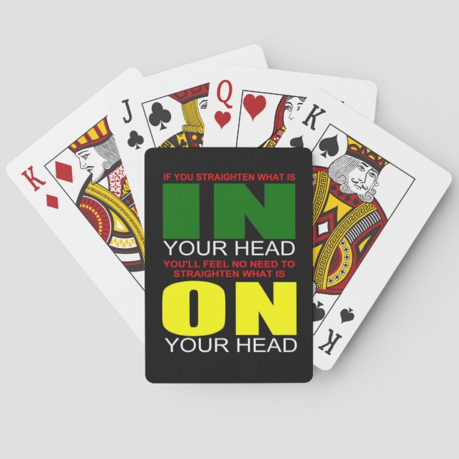 African American principle Poker Cards (Back)