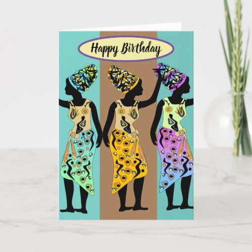  African American Queen Art Birthday Card