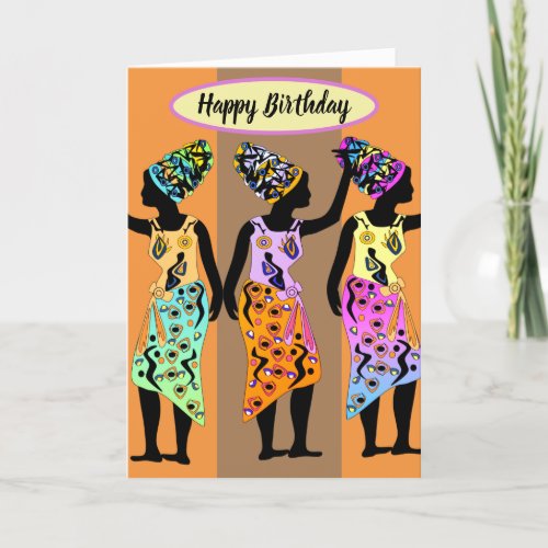  African American Queen Art Birthday Card