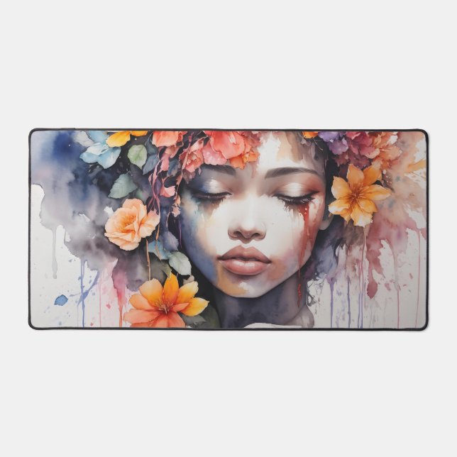 African American Queen Desk Mat (Front)