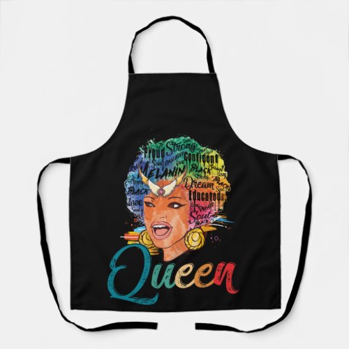 African American Queen Educated Strong Black Women Apron