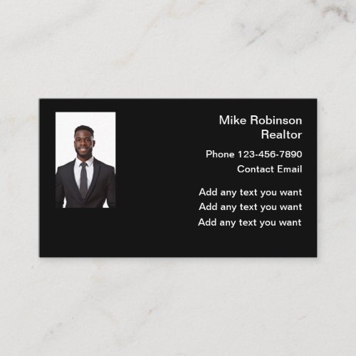 African American Realtor Photo Realtor Business Card