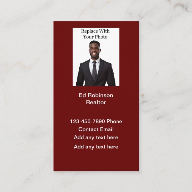 African American Realtor Theme Business Cards (Front)