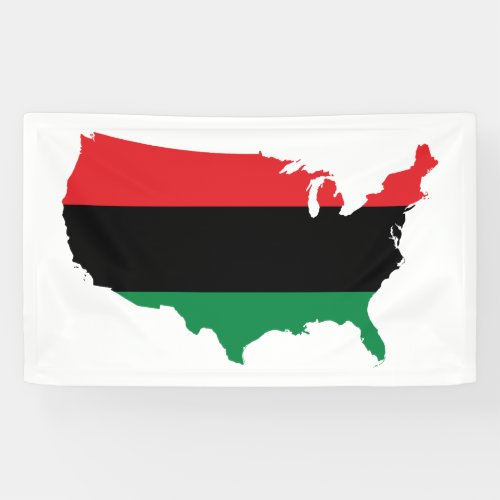 African American _ Red Black  Green Colors Banner