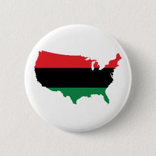 African American _ Red, Black & Green Colors Button