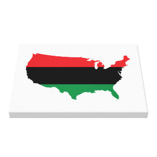 African American _ Red, Black & Green Colors Canvas Print