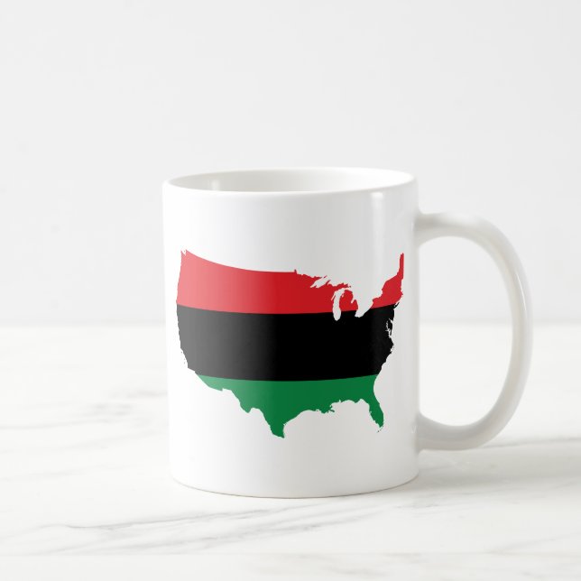 African American _ Red, Black & Green Colors Coffee Mug (Right)