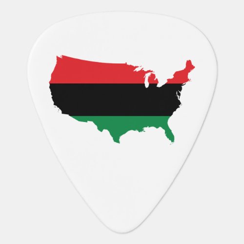 African American _ Red Black  Green Colors Guitar Pick