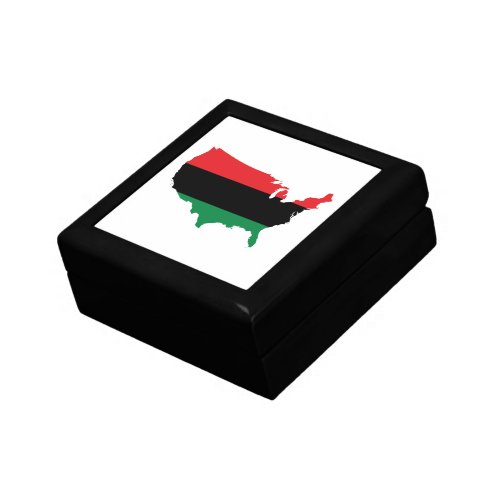 African American _ Red Black  Green Colors Jewelry Box